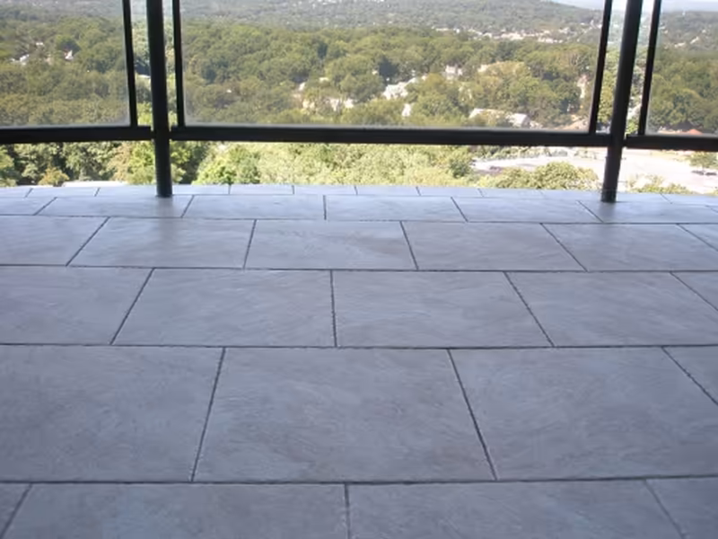 Sydney tiled balcony waterproofing — before and after epoxy regrouting by Sydney Sealed